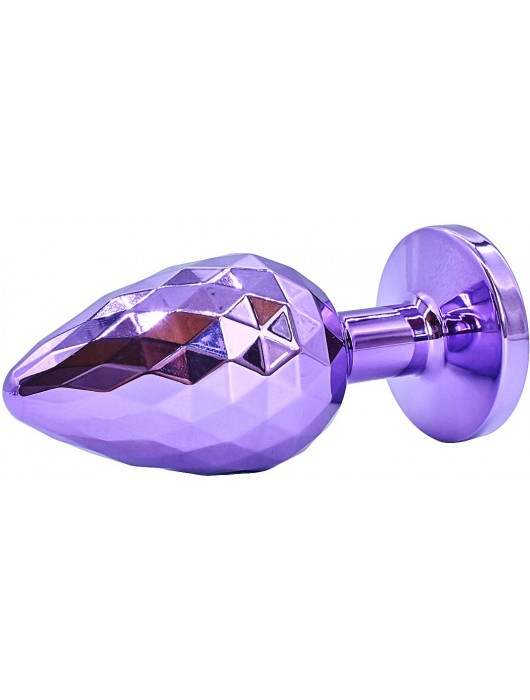 Фиолетовая алюминиевая текстурная анальная пробка - 10 см. - Kanikule