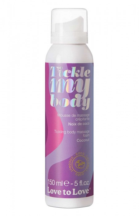 Массажная хрустящая пенка Tickle My Body Coconut с ароматом кокоса - 150 мл. - Love to Love - купить с доставкой в Барнауле