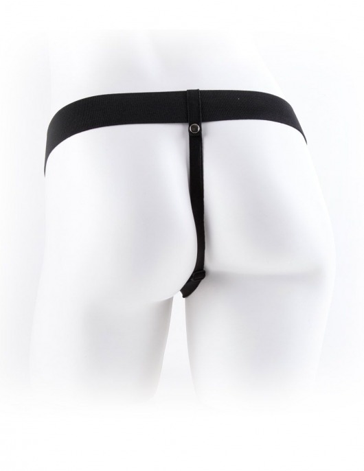 Полый страпон с креплением Vibrating Hollow Strap-On with Balls - 18,9 см. - Pipedream - купить с доставкой в Барнауле