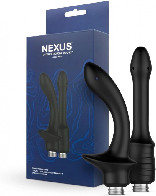 Набор из 2 насадок для анального душа Shower Douche Duo Kit Beginner - Nexus Range - купить с доставкой в Барнауле
