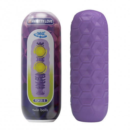 Фиолетовый мастурбатор Venus-X Twin balls - Baile - в Барнауле купить с доставкой