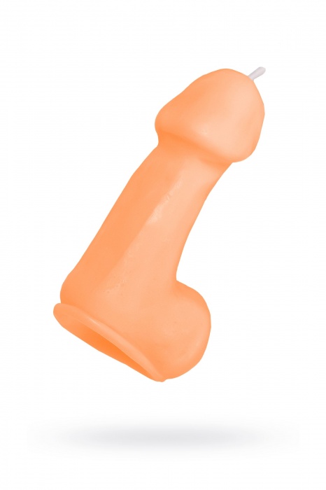 Оранжевая свеча в форме пениса - 47 гр. - Pecado - купить с доставкой в Барнауле