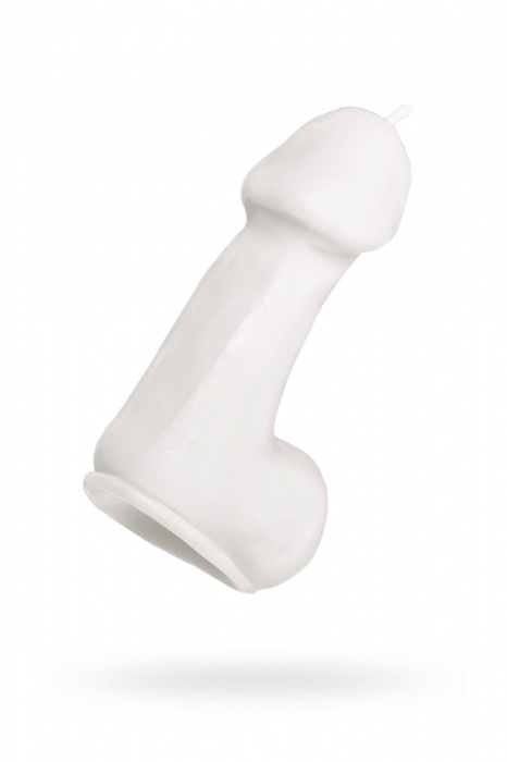 Белая свеча в форме пениса - 47 гр. - Pecado - купить с доставкой в Барнауле