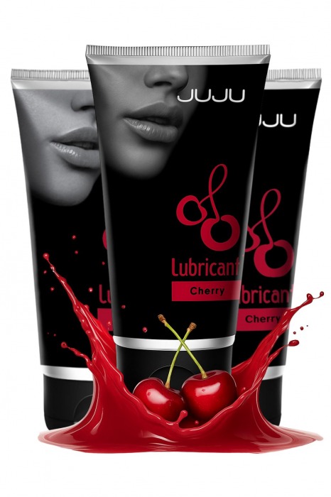 Набор из 3 съедобных лубрикантов JUJU со вкусом вишни - JuJu - купить с доставкой в Барнауле