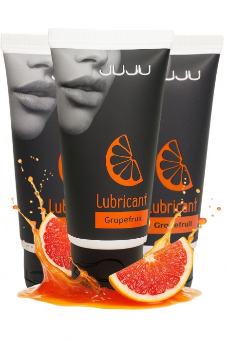 Набор из 3 съедобных лубрикантов JUJU со вкусом грейпфрута - JuJu - купить с доставкой в Барнауле