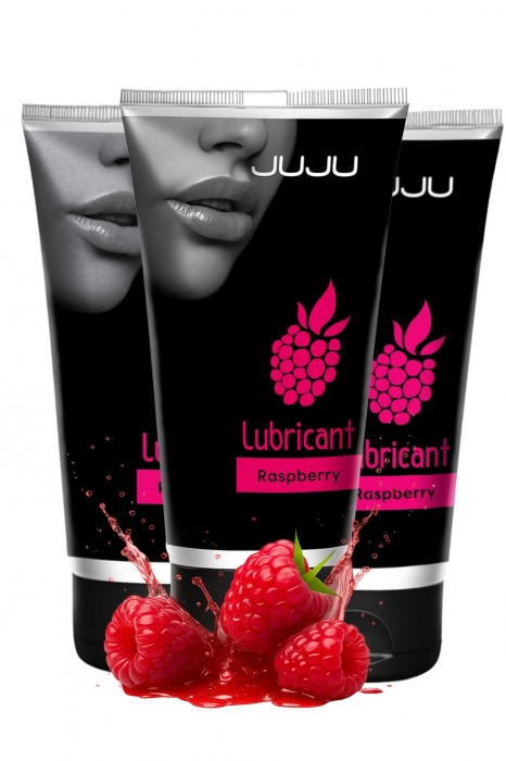 Набор из 3 съедобных лубрикантов JUJU со вкусом малины - JuJu - купить с доставкой в Барнауле