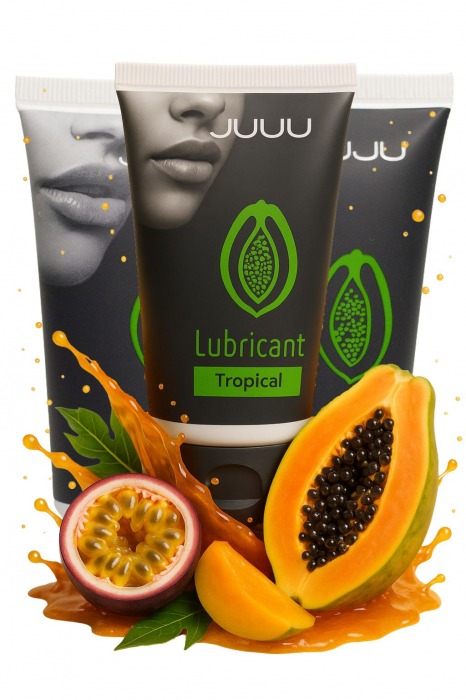 Набор из 3 съедобных лубрикантов JUJU со вкусом тропических фруктов - JuJu - купить с доставкой в Барнауле