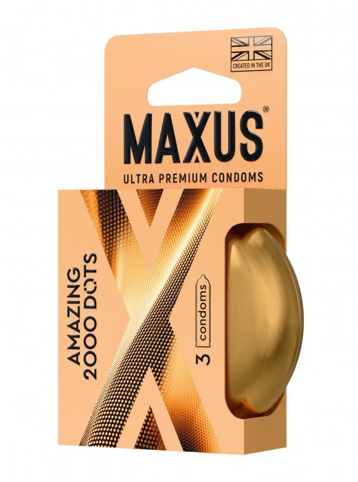 Точечные презервативы MAXUS 2000 Amazing Dots с железным кейсом - 3 шт. - Maxus - купить с доставкой в Барнауле