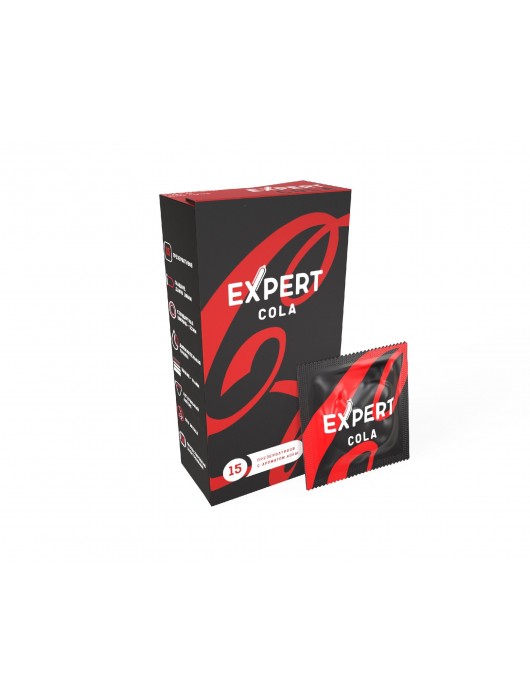 Презервативы с ароматом колы Expert Cola - 15 шт. - Expert - купить с доставкой в Барнауле