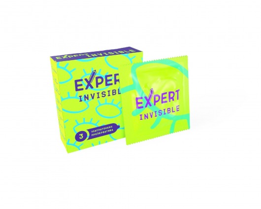 Ультратонкие презервативы Expert Invisible - 3 шт. - Expert - купить с доставкой в Барнауле