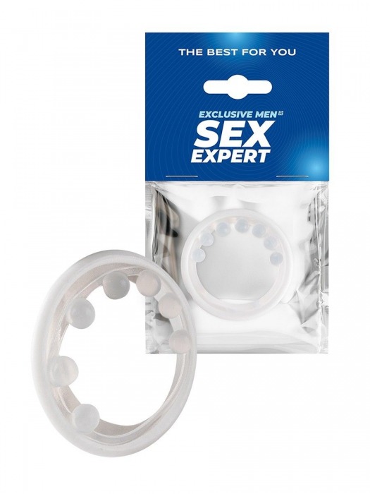 Эрекционное кольцо с мягкой стимулирующей насадкой - Sex Expert - в Барнауле купить с доставкой