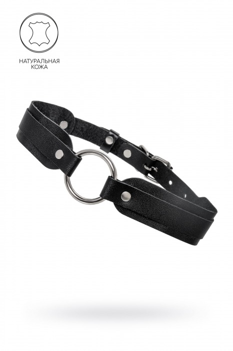 Черный кожаный чокер-ошейник со скруглёнными углами - Pecado - купить с доставкой в Барнауле
