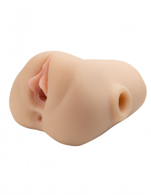 Телесный мастурбатор с вибрацией Double Pounder Vibrating Squeeze Stroker - Pipedream - в Барнауле купить с доставкой