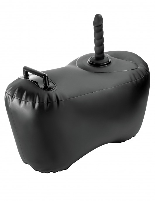 Черное надувное кресло с платформой для фиксации дилдо Body Dock Inflatable Love Seat - Pipedream - купить с доставкой в Барнауле