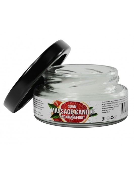 Массажная свеча «Красный грейпфрут» - 50 мл. - SGAN - купить с доставкой в Барнауле