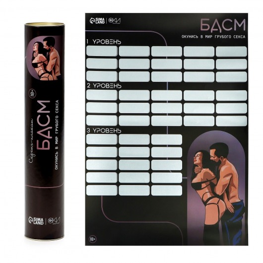 Плакат для двоих со скретч-слоем «БДСМ» - Сима-Ленд - купить с доставкой в Барнауле