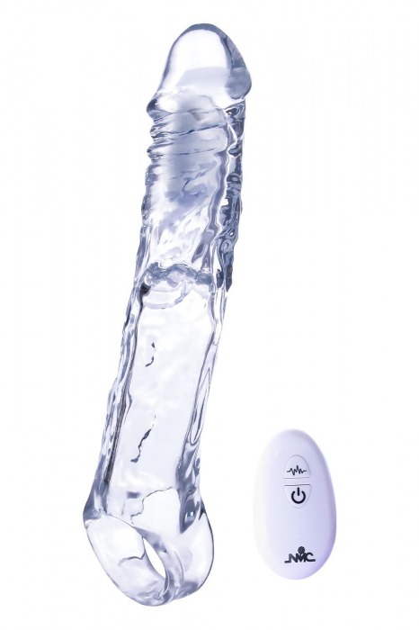 Прозрачная насадка-удлинитель Length Enhancer With Bullet с подхватом - 22,3 см. - NMC - в Барнауле купить с доставкой