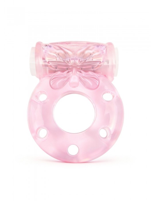 Розовое эрекционное виброкольцо с бабочкой - 1137 - в Барнауле купить с доставкой