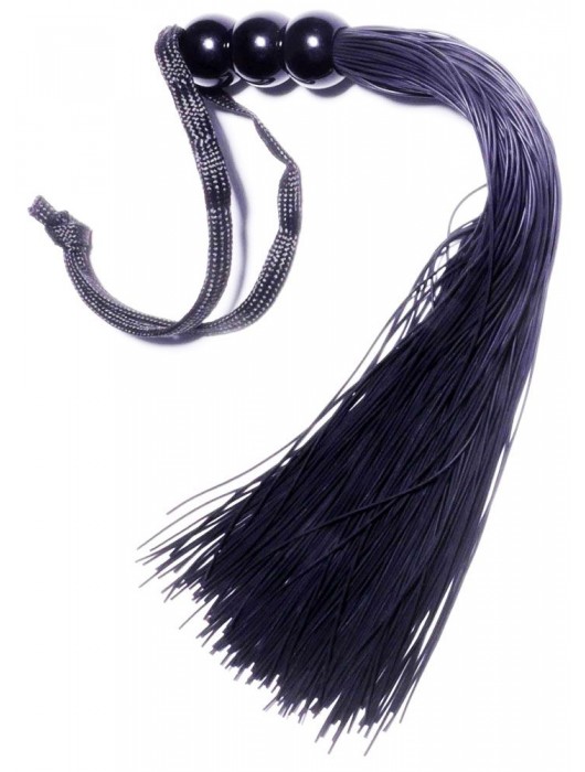 Черная силиконовая плетка - 25,4 см. - Boys of Toys - купить с доставкой в Барнауле