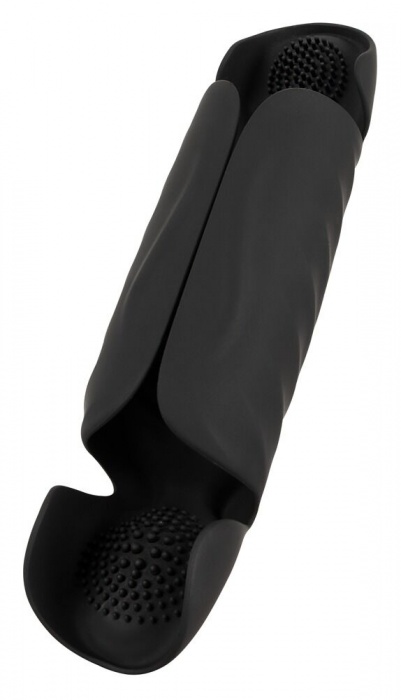 Черный вибромастурбатор с трехточечной стимуляцией Penis Trainer with 3 Point Stimulation - Orion - в Барнауле купить с доставкой