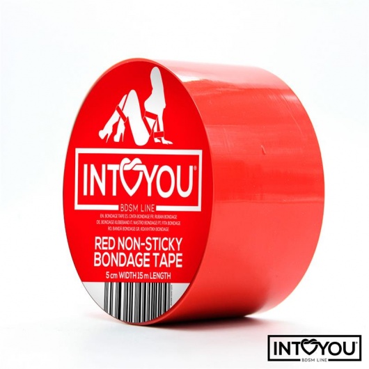Красный скотч для фиксации Non-Sticky Bondage Tape - 15 м. - Intoyou - купить с доставкой в Барнауле