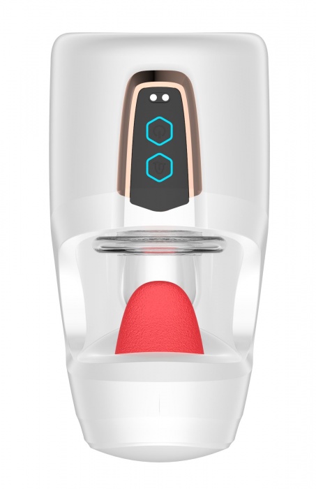 Белый мастурбатор с язычком и возвратно-поступательными движениями - Secwell - в Барнауле купить с доставкой