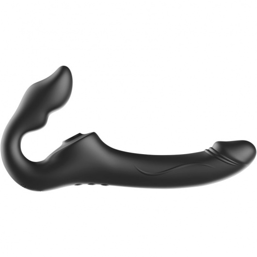 Черный безремневой страпон с 3 моторами - Ibiza - купить с доставкой в Барнауле