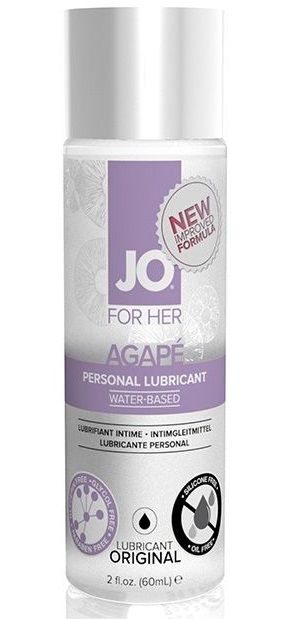 Лубрикант на водной основе для женщин JO AGAPE LUBRICANT ORIGINAL - 60 мл. - System JO - купить с доставкой в Барнауле