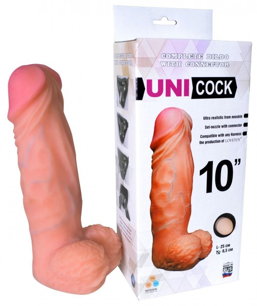 Фаллическая насадка Харнесс UNICOCK 10  - 25 см. - LOVETOY (А-Полимер) - купить с доставкой в Барнауле