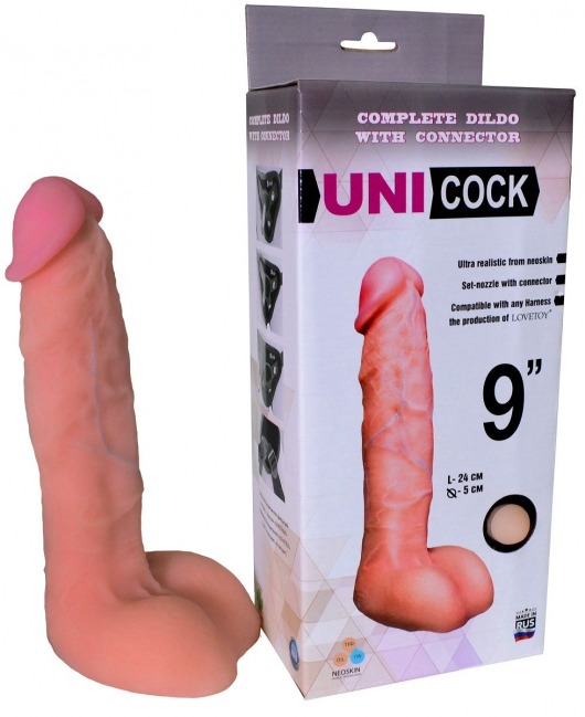 Фаллическая насадка Харнесс UNICOCK 9  - 24 см. - LOVETOY (А-Полимер) - купить с доставкой в Барнауле