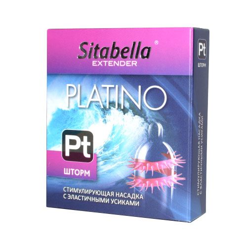 Стимулирующая насадка со спиралью из усиков Platino  Шторм - Sitabella - купить с доставкой в Барнауле