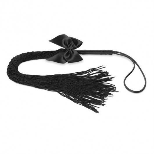 Чёрная плётка Lilly Whip Bijoux - Bijoux Indiscrets - купить с доставкой в Барнауле