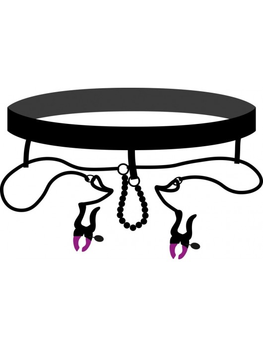 Трусики с зажимами для половых губ и бусинками для массажа промежности - Orion - купить с доставкой в Барнауле