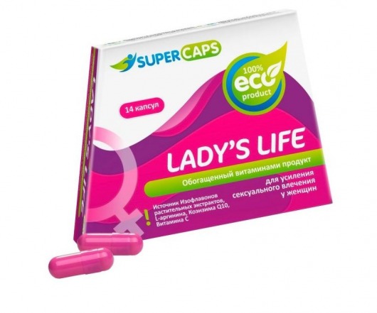 Возбуждающие капсулы Ladys Life - 14 капсул (0,35 гр.) - SuperCaps - купить с доставкой в Барнауле