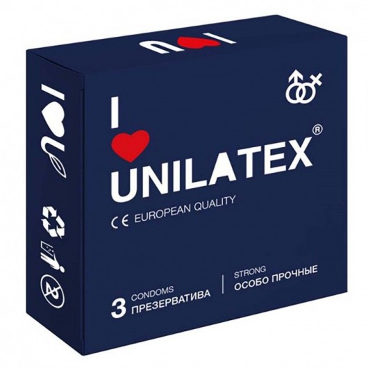 Ультрапрочные презервативы Unilatex Extra Strong - 3 шт. - Unilatex - купить с доставкой в Барнауле