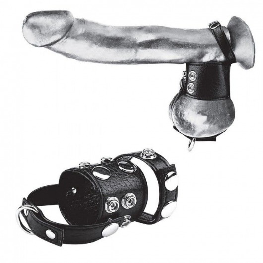 Утяжка на пенис и мошонку Cock Ring With 1.5  Ball Stretcher And Optional Weight Ring - BlueLine - купить с доставкой в Барнауле