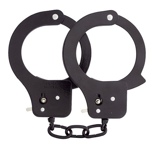 Чёрные наручники из листового металла BONDX METAL CUFFS BLACK - Dream Toys - купить с доставкой в Барнауле