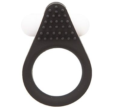 Чёрное эрекционное кольцо LIT-UP SILICONE STIMU RING 1 BLACK - Dream Toys - в Барнауле купить с доставкой