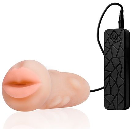 Мастурбатор-ротик с вибрацией REALSTUFF VIBRATING MASTURBATOR MOUTH - Dream Toys - в Барнауле купить с доставкой