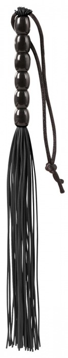 Чёрная мини-плеть из резины Rubber Mini Whip - 22 см. - Blush Novelties - купить с доставкой в Барнауле