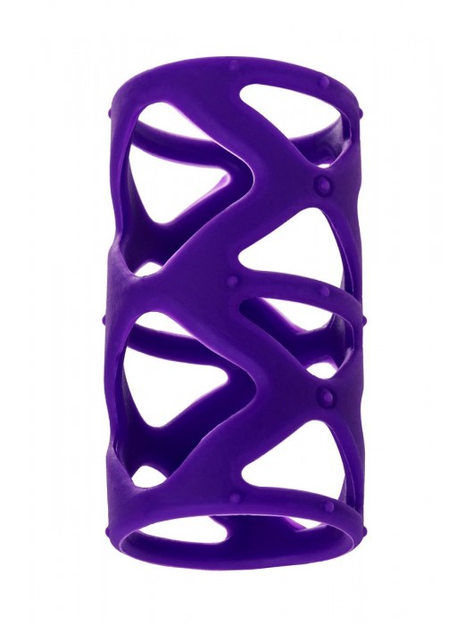 Фиолетовая насадка-сетка на пенис - 7,5 см. - A-toys - в Барнауле купить с доставкой