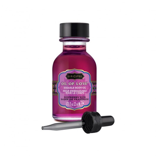 Масло для ласк с ароматом малины Oil of Love Raspberry Kiss - 22 мл. - Kama Sutra - купить с доставкой в Барнауле