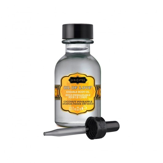 Масло для ласк с ароматом кокоса и ананаса Oil of Love Coconut Pineapple - 22 мл. - Kama Sutra - купить с доставкой в Барнауле