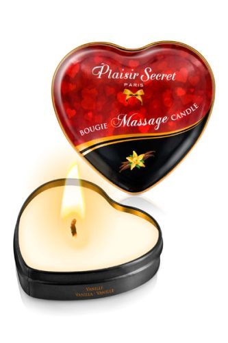 Массажная свеча с ароматом ванили Bougie Massage Candle - 35 мл. - Plaisir Secret - купить с доставкой в Барнауле