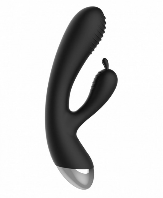 Чёрный вибратор E-Stimulation Rabbit Vibrator с электростимуляцией - 19 см. - Shots Media BV - купить с доставкой в Барнауле