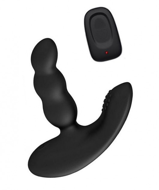Черный силиконовый стимулятор простаты Levett Nitoc с пультом ДУ - Levett - в Барнауле купить с доставкой