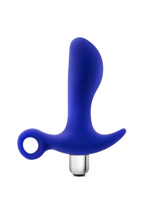 Синий стимулятор простаты с ручкой-кольцом Performance Prostimulator 02 - Blush Novelties - в Барнауле купить с доставкой