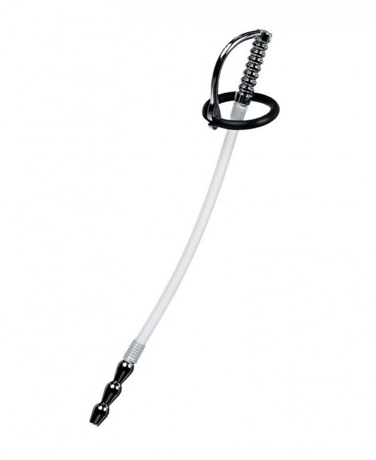 Силиконовый уретральный плаг со сменными фиксирующими кольцами Metal - ToyFa - купить с доставкой в Барнауле