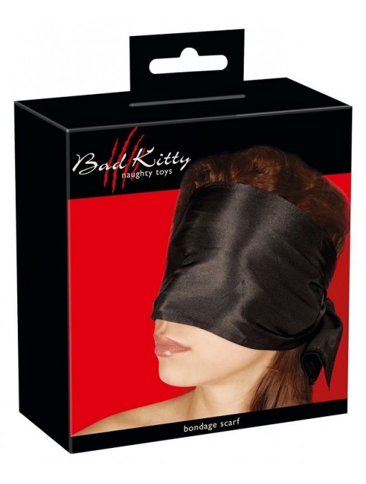 Широкая повязка-шарф на глаза Bad Kitty Bondage Scarf - Orion - купить с доставкой в Барнауле