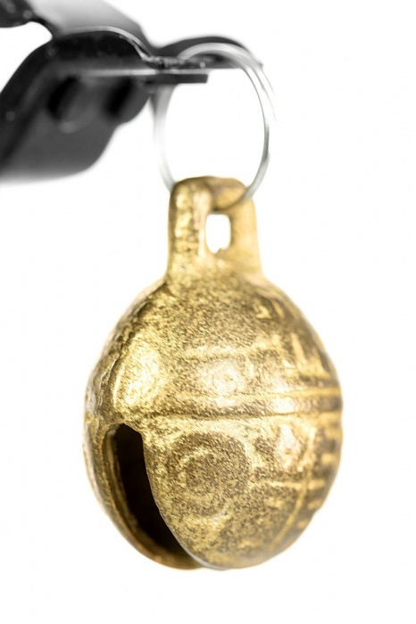 Черно-золотистые зажимы для сосков TOYFA Theatre - ToyFa - купить с доставкой в Барнауле